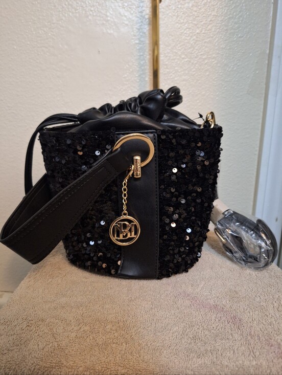 Badgley Mischka Handbags - Badgley Mischka Sequence Bucket Bag